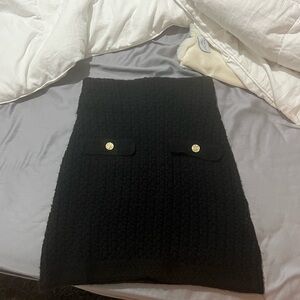 H&M knit gold detail skirt
